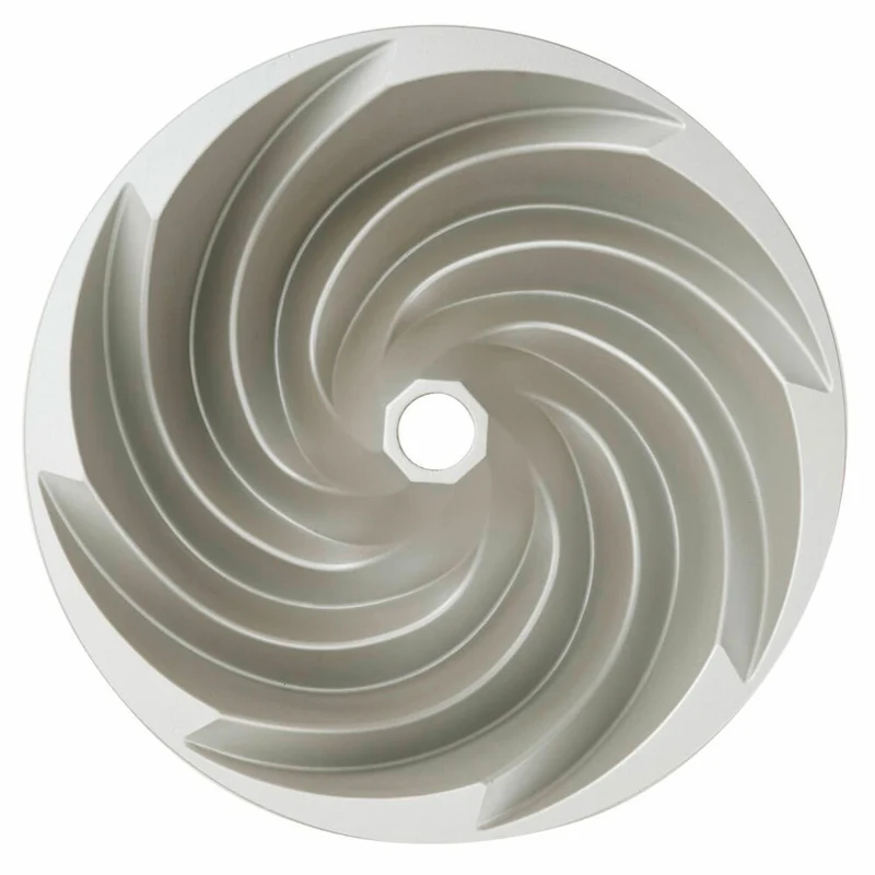 Dr. Oetker Gugelhupf-Form Twist 22 cm, Back-Kunst, Backform, Aluminiumguss, Creme-Metallic, 2552