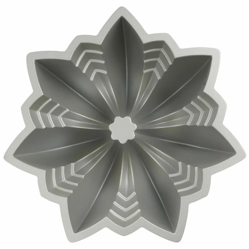 Dr. Oetker Gugelhupf-Form Stern, Back-Kunst, Backform, Aluminiumguss, Creme-Metallic, 2553