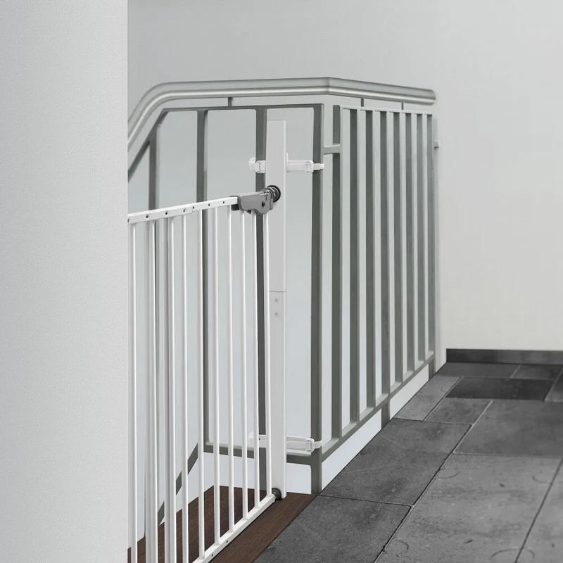 reer StairFlex Geländerbefestigungsset, Geländerbefestigung, Zubehör, Montage von Treppengittern, Weiß, 46906