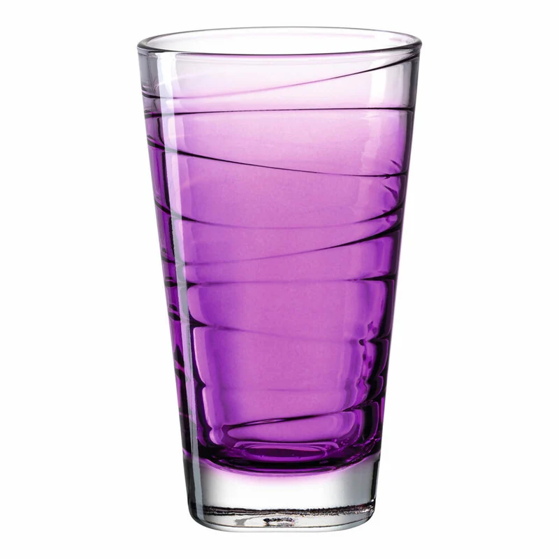 Leonardo Trinkglas Vario Struttura, Becher, Wasserglas, Kalk-Natron Glas, violett, 280 ml, 026837