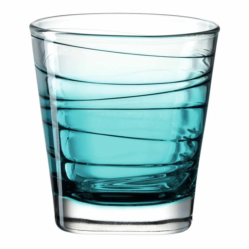 Leonardo Trinkglas Vario Struttura, Becher, Wasserglas, Kalk-Natron Glas, türkis, 250 ml, 026839