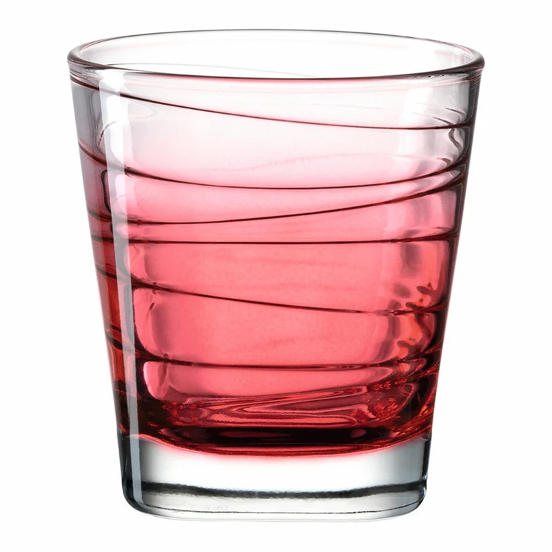 Leonardo Trinkglas Vario Struttura, Becher, Wasserglas, Kalk-Natron Glas, rot, 250 ml, 026842