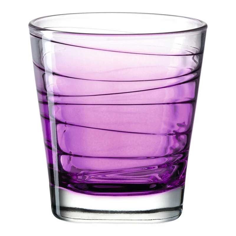 Leonardo Trinkglas Vario Struttura, Becher, Wasserglas, Kalk-Natron Glas, violett, 250 ml, 026843