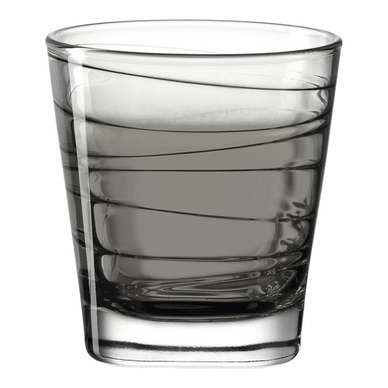 Leonardo Trinkglas Vario Struttura, Becher, Wasserglas, Kalk-Natron Glas, anthrazit, 250 ml, 026846