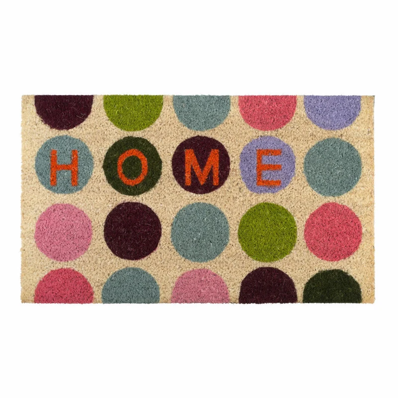 Gift Company Fußmatte Home, Türmatte, Kokosmatte, Kokos, Vinylrücken, Bunt, 45 x 75 cm, 40467