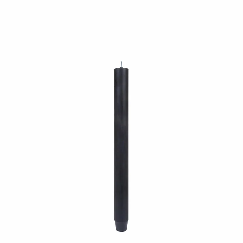 Gift Company Stabkerze, Tafelkerze, Leuchterkerze, Stab Kerze, Paraffin, Schwarz, L 29 cm, 1025804002