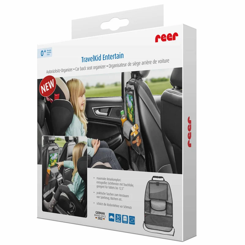 reer TravelKid Entertain Autorücksitz-Organizer, Rücksitzorganizer, Auto Organizer, Autositz-Organizer, 86051