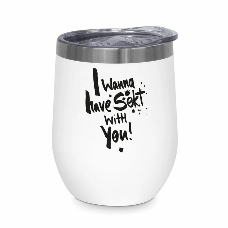 PPD Wanna Have Sekt Thermo Mug, Thermobecher, Coffee To Go, Isobecher, Iso Becher, 350 ml, 604590