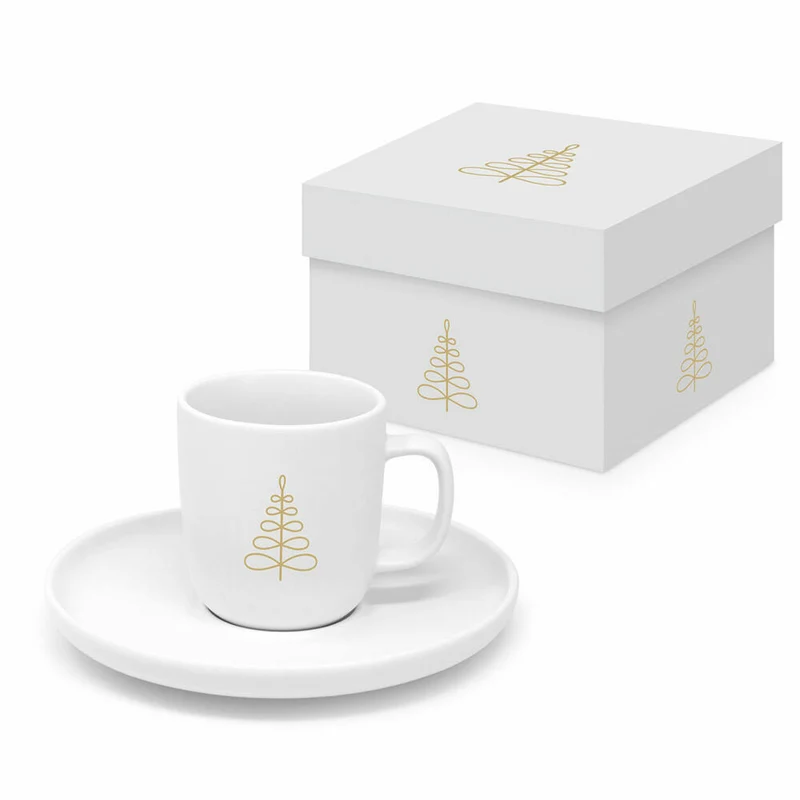 PPD Pure Mood gold Matte Espresso, mit Untertasse, Espressotasse, Tasse, Kaffeetasse, 75 ml, 604613