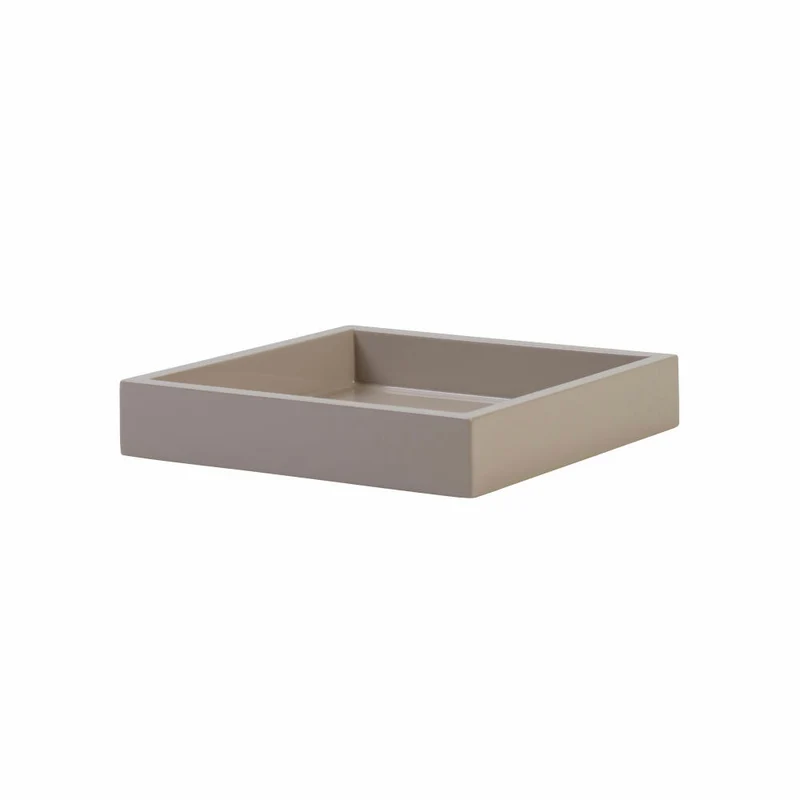 Gift Company Tablett Spa S, quadratisch, Serviertablett, Dekotablett, MDF, Sandstone, 19 x 19 cm, 77848