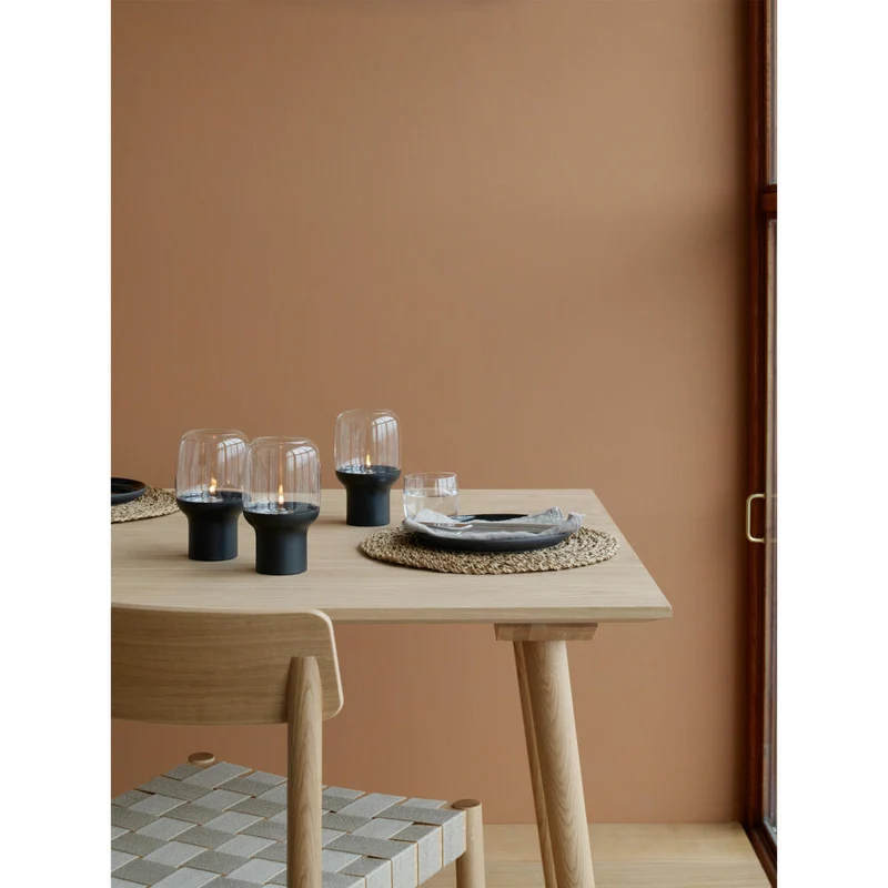 Stelton Windlicht Hoop Black, Teelichthalter, Dekolicht, Stahl, Glas, Schwarz, 17 cm, 618