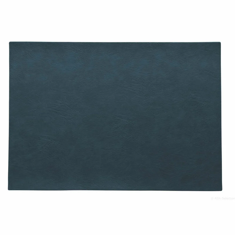 ASA Selection vegan leather Tischset Seaport, Platzmatte, Platzdeckchen, Untersetzer, PU Lederoptik, Blau, 78302076