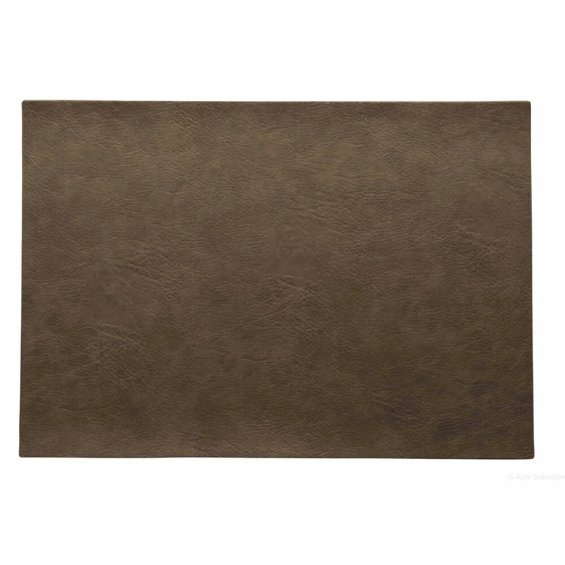 ASA Selection vegan leather Tischset Nougat, Platzmatte, Platzdeckchen, Untersetzer, PU Lederoptik, Braun, 78308076