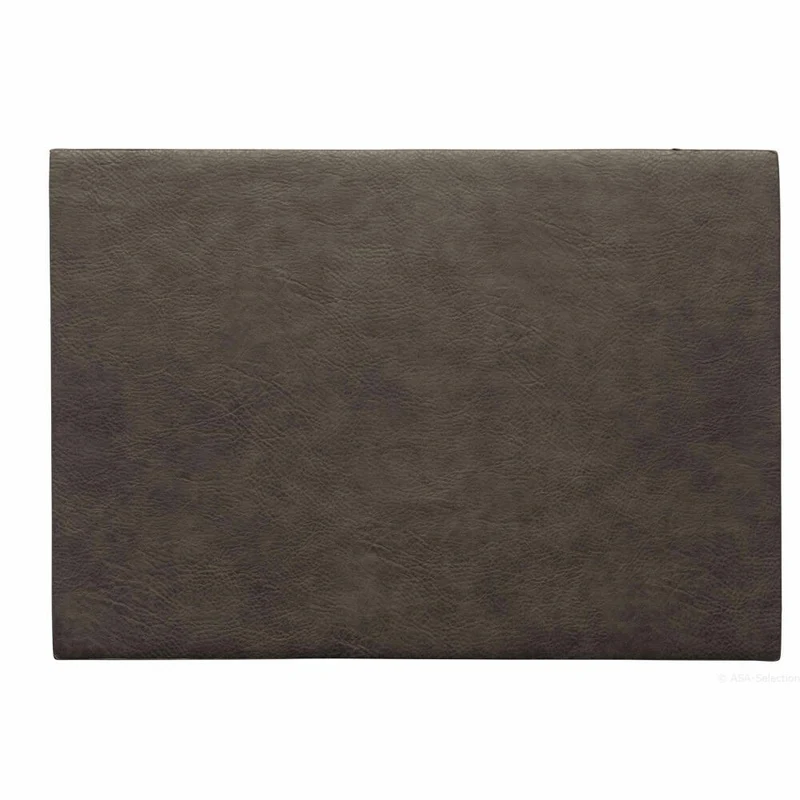ASA Selection vegan leather Tischset Mushroom, Platzmatte, Platzdeckchen, Untersetzer, PU Lederoptik, Grau, 78309076