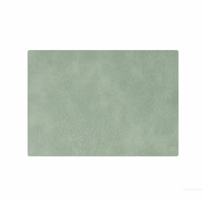 ASA Selection vegan leather Tischset Spearmint, Platzmatte, Platzdeckchen, Untersetzer, PU Lederoptik, Grün, 78311076