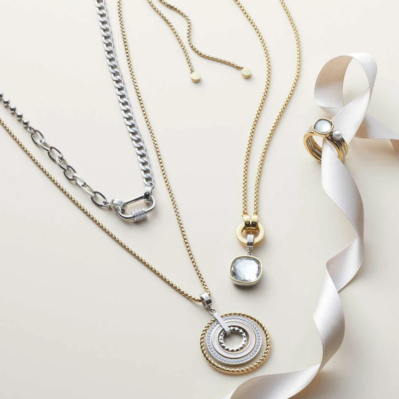 Leonardo Jewels Halskette 90 gold Liv Clip & Mix, Kette, Halsschmuck, Edelstahl IP gold, gold, 021588