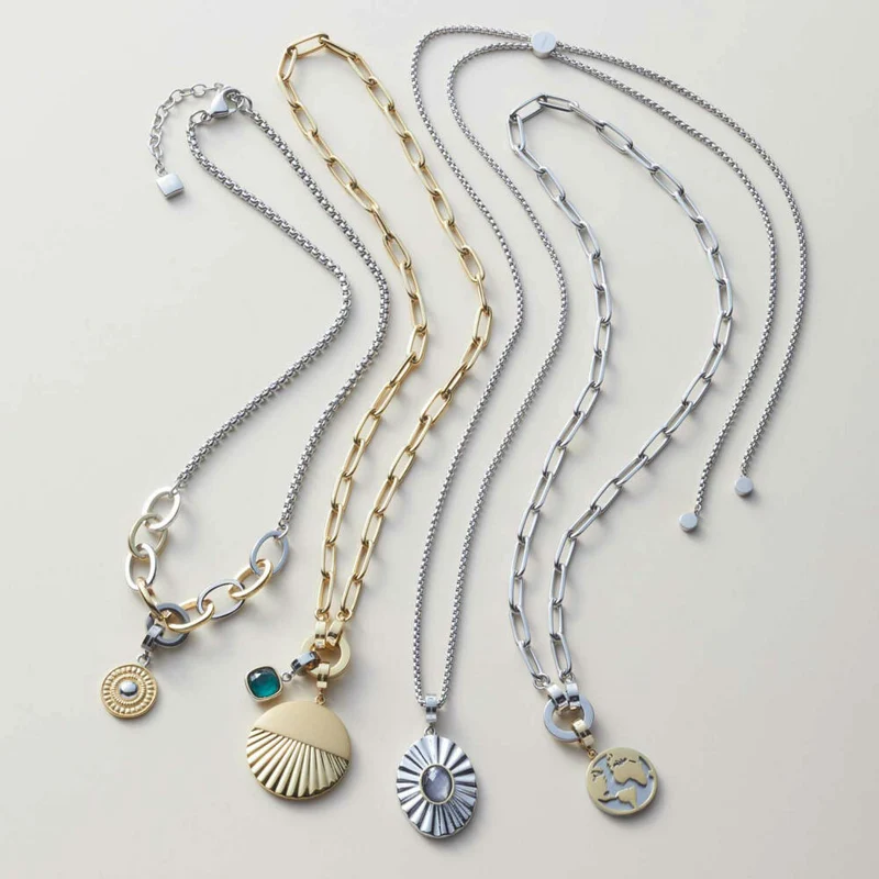 Leonardo Jewels Halskette 45 gold Estrella Clip & Mix, Kette, Halsschmuck, Edelstahl IP gold, gold, 021614