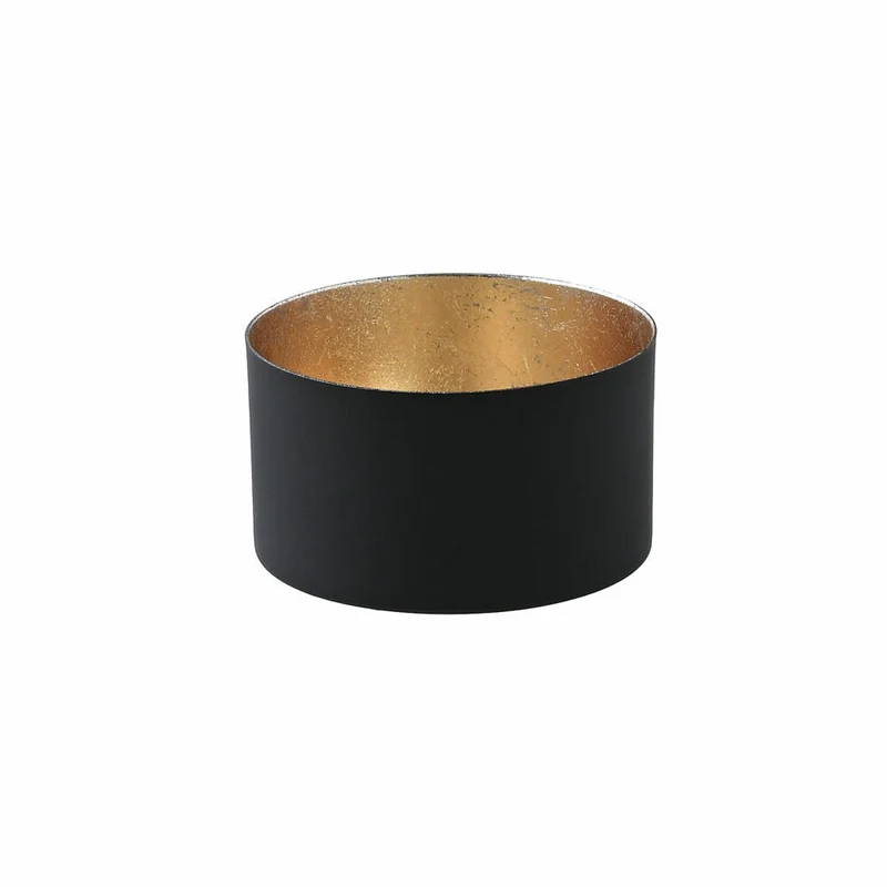 Gift Company Windlicht Chennai S, Teelichthalter, Kerzenhalter, Eisen, Schwarz, Gold, 5 cm, 1054603002