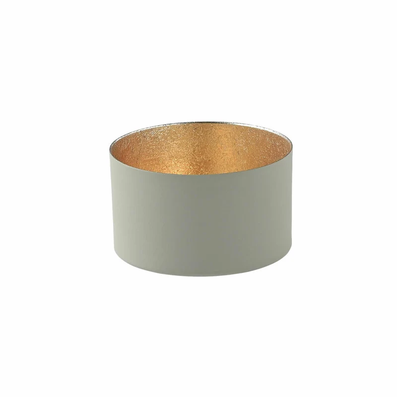 Gift Company Windlicht Chennai S, Teelichthalter, Kerzenhalter, Eisen, Cool Gray, Gold, 5 cm, 1054603061