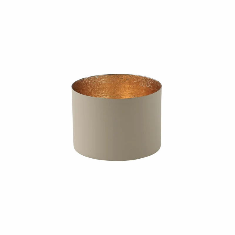 Gift Company Windlicht Chennai M, Teelichthalter, Kerzenhalter, Eisen, Sandstone, Gold, 7.5 cm, 1054604029