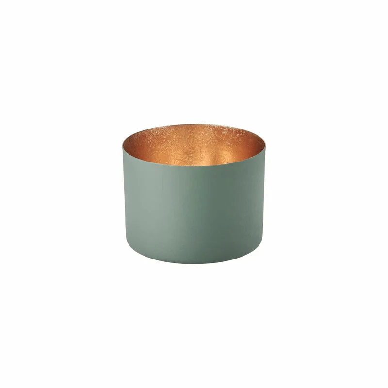 Gift Company Windlicht Chennai M, Teelichthalter, Kerzenhalter, Eisen, Yucca, Gold, 7.5 cm, 1054604073