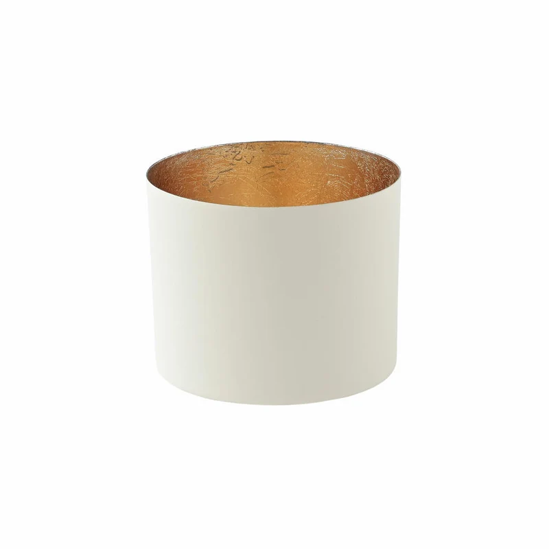 Gift Company Windlicht Chennai L, Teelichthalter, Kerzenhalter, Eisen, Weiß, Gold, 10 cm, 1054605001