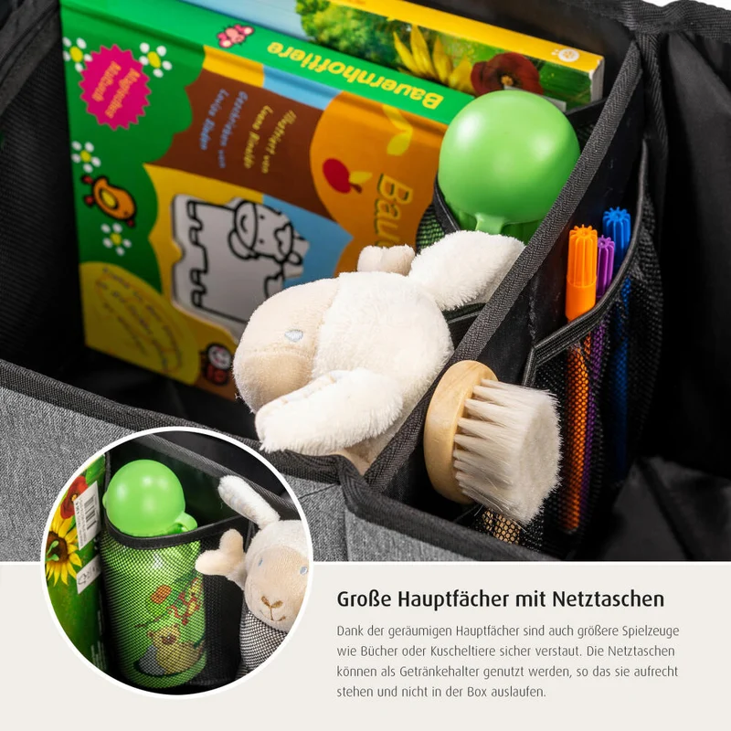 reer TravelKid Box Auto-Ordnungsbox, Rücksitz, Utensilientasche Auto, Organizer, 86081