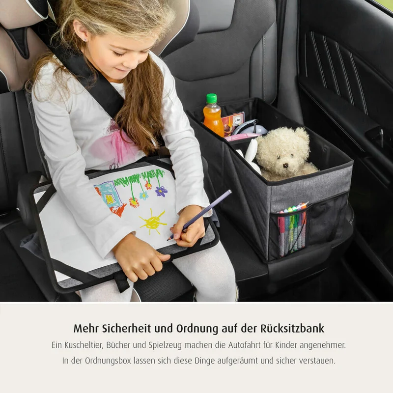 reer TravelKid Box Auto-Ordnungsbox, Rücksitz, Utensilientasche Auto, Organizer, 86081