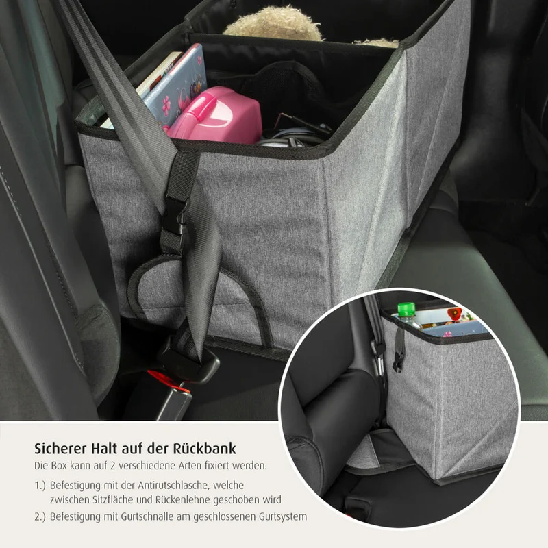 reer TravelKid Box Auto-Ordnungsbox, Rücksitz, Utensilientasche Auto, Organizer, 86081