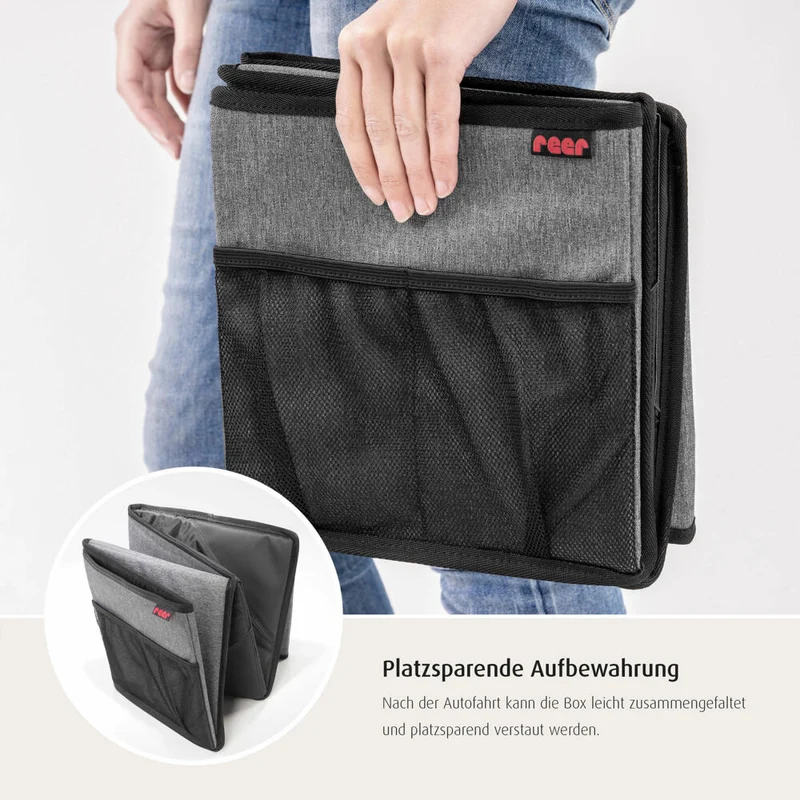 reer TravelKid Box Auto-Ordnungsbox, Rücksitz, Utensilientasche Auto, Organizer, 86081