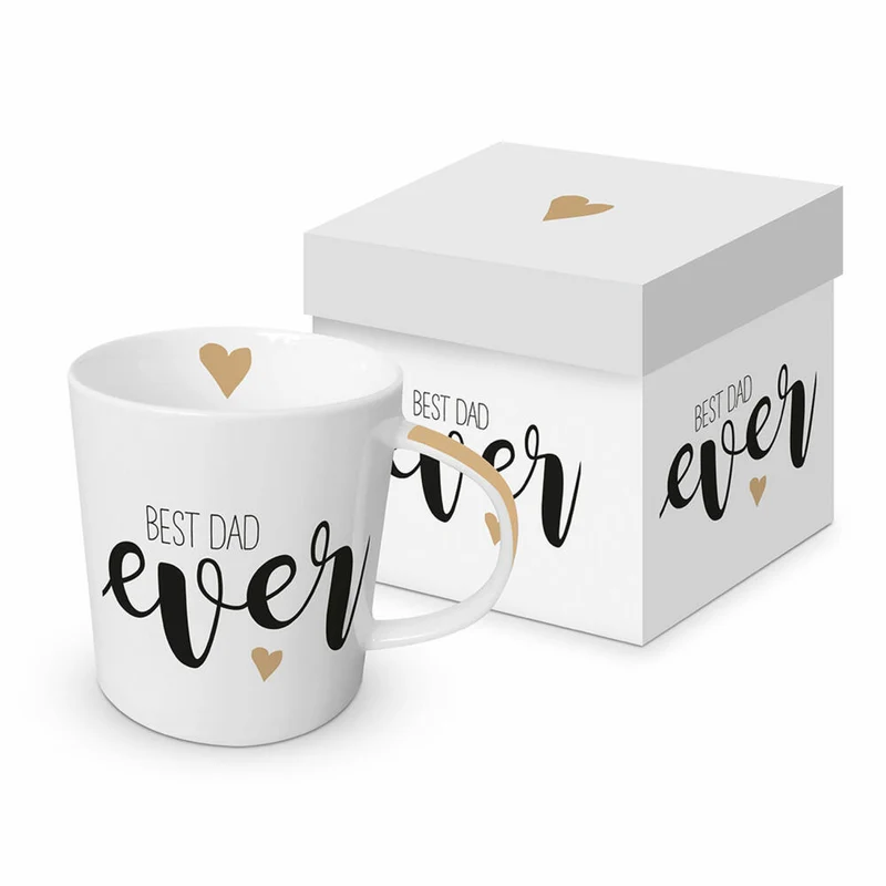PPD Trend Mug Best Dad ever, in Geschenkbox, Tasse, Teetasse, Kaffee Becher, 350 ml, 603936