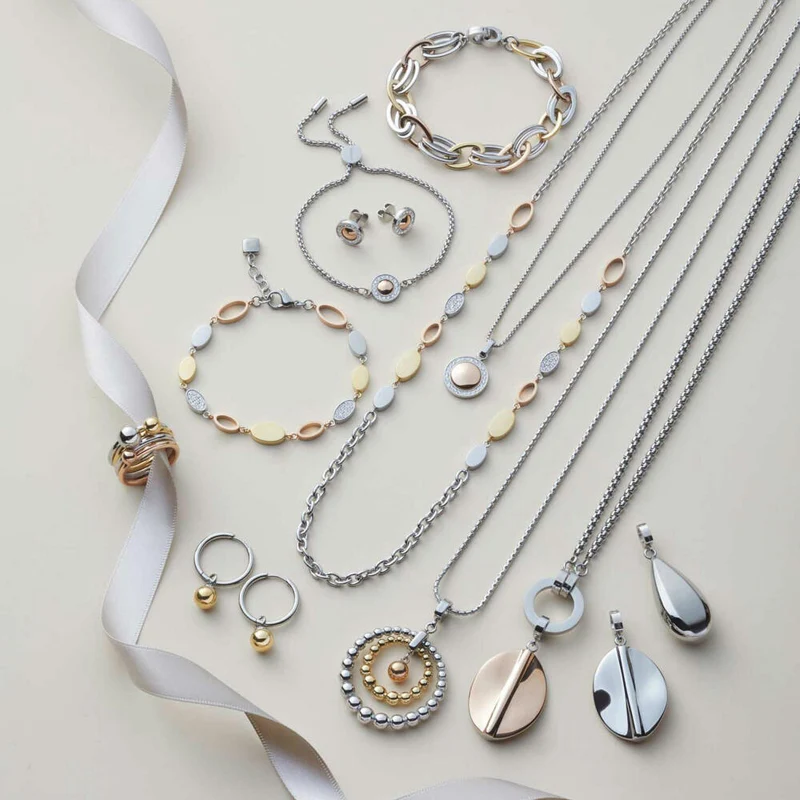 Leonardo Jewels Kreole Alida Beautys, Creole, Ohrringe, Ohrschmuck, Edelstahl, silber, 021622