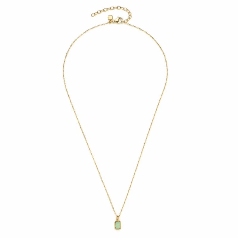 Leonardo Jewels Halskette Sofia Ciao, Kette, Halsschmuck, Edelstahl IP gold, Glas, grün, 021651