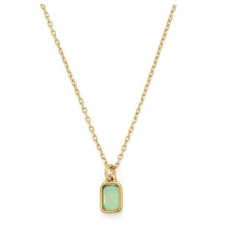 Leonardo Jewels Halskette Sofia Ciao, Kette, Halsschmuck, Edelstahl IP gold, Glas, grün, 021651