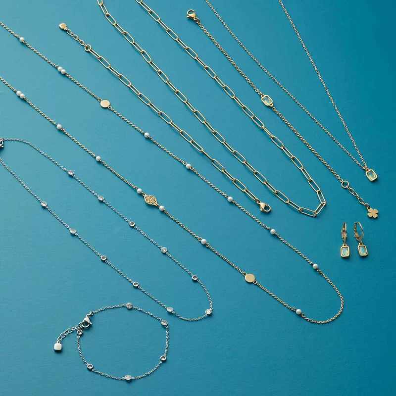 Leonardo Jewels Halskette Sofia Ciao, Kette, Halsschmuck, Edelstahl IP gold, Glas, grün, 021651