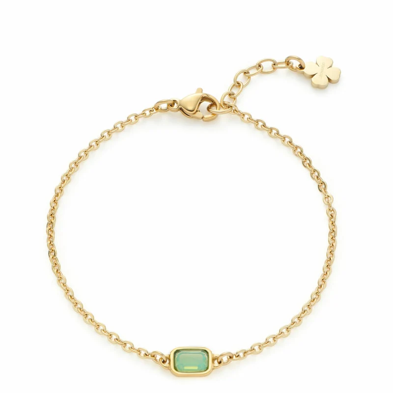 Leonardo Jewels Armband Sofia Ciao, Armreif, Armschmuck, Edelstahl IP gold, Glas, grün, 021652