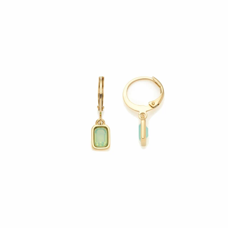Leonardo Jewels Ohrringe Sofia Ciao, Ohrschmuck, Ohrhänger, Edelstahl IP gold, Glas, grün, 021653