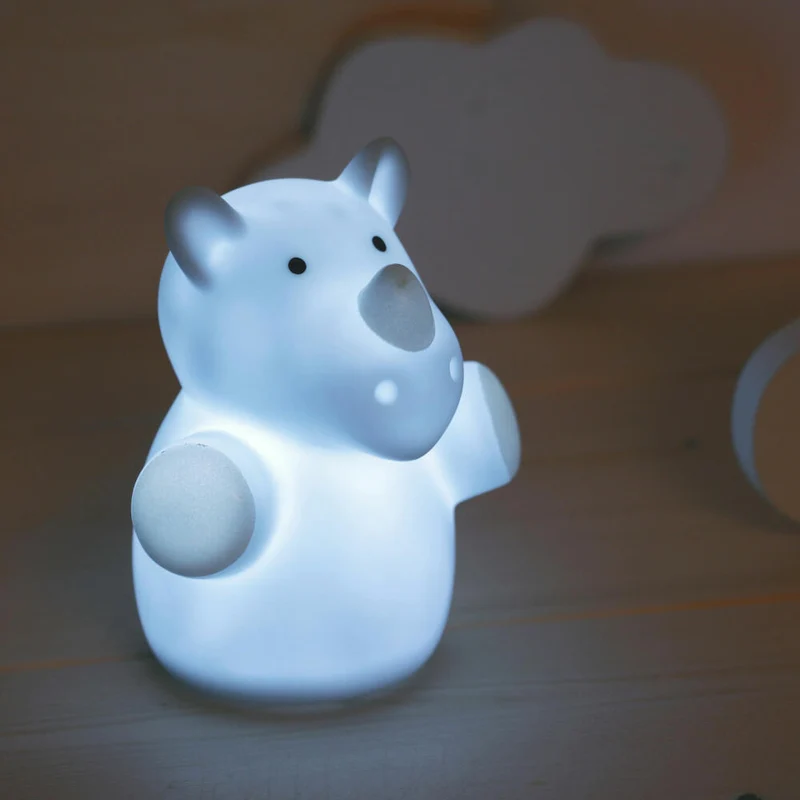 reer lumilu Mini Zoo Nashorn, Nachtlicht, Schlummerlicht, Beruhigungslicht, LED, 52343