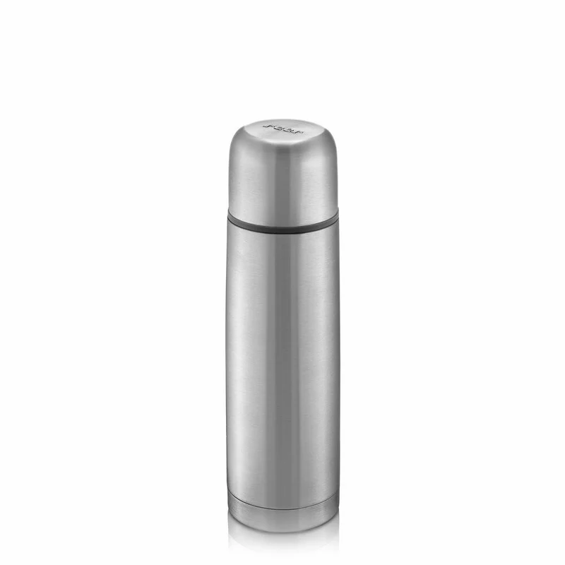 reer Pure Edelstahl-Isolierflasche, Isoflasche, Thermoflasche, Iso Flasche, Trinkflasche, 500 ml, 90508