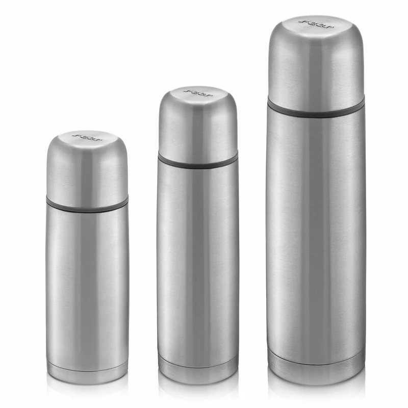 reer Pure Edelstahl-Isolierflasche, Isoflasche, Thermoflasche, Iso Flasche, Trinkflasche, 500 ml, 90508