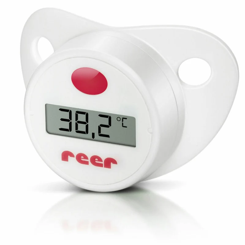 reer Digitales Schnuller-Fieberthermometer, Thermometer Digital, Fieber Messgerät, Temperaturmessung für Babys, 9633