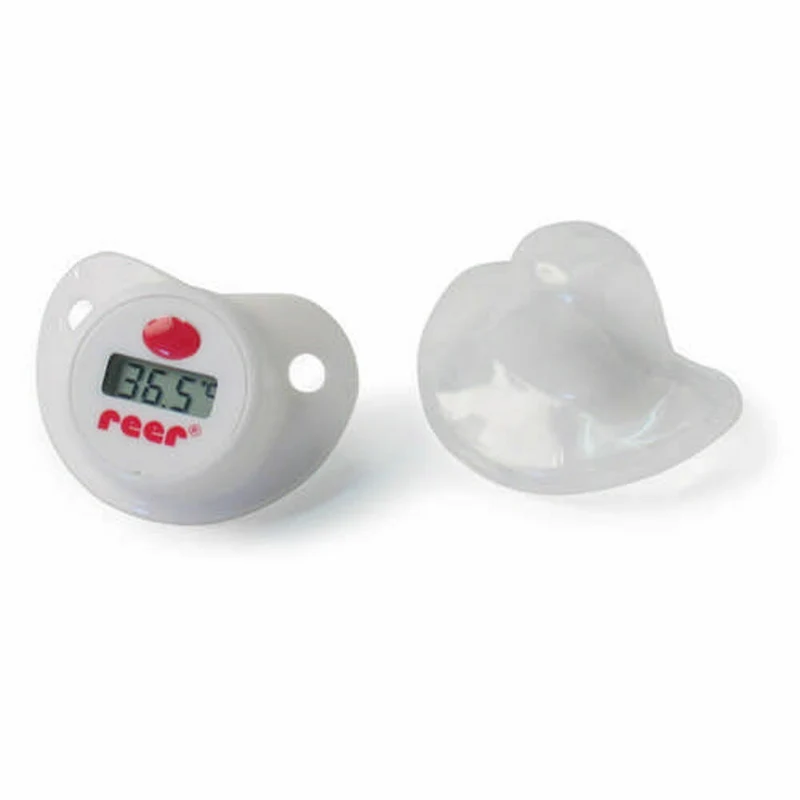 reer Digitales Schnuller-Fieberthermometer, Thermometer Digital, Fieber Messgerät, Temperaturmessung für Babys, 9633