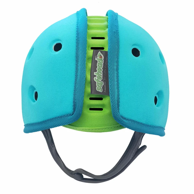 reer SafeHeadBaby Babyhelm Eule, Kopfschutz, Baby Helm, Schutzhelm, Schutzhut, Blau, SHB002