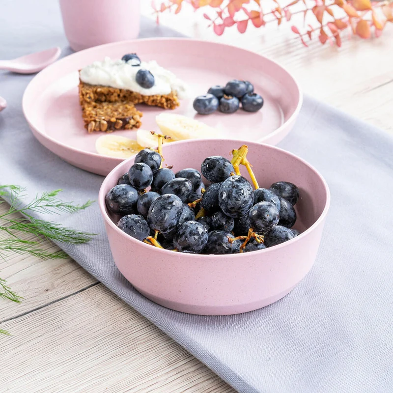 reer Growing Schale, 2er Set, Schüssel, Müslischale, Kindergeschirr, Kinder Geschirr, Rosa, 22084