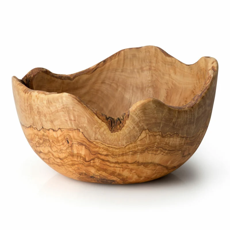 Continenta Schale Naturform, Holzschale, Dekoschale, Obstschale, Salatschale, Schüssel, Olivenholz, Ø 30 cm, 4967