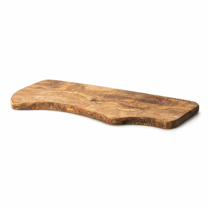 Continenta Schneidebrett Naturform, Küchenbrett, Servierbrett, Holzbrett, Olivenholz, L 50 cm, 4992