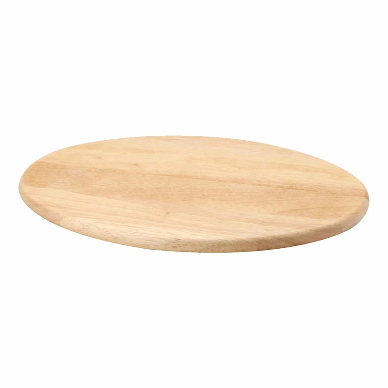Continenta Schneidebrett Oval, Servierbrett, Küchenbrett, Holzbrett, Gummibaumholz, 34.5 x 25.5 cm, 3118