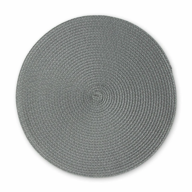 Continenta Tischset Rund, Platzset, Platzdecke, Platzmatte, Untersetzer, Kunststoff, Ø 38 cm, Dunkelgrau, 6621