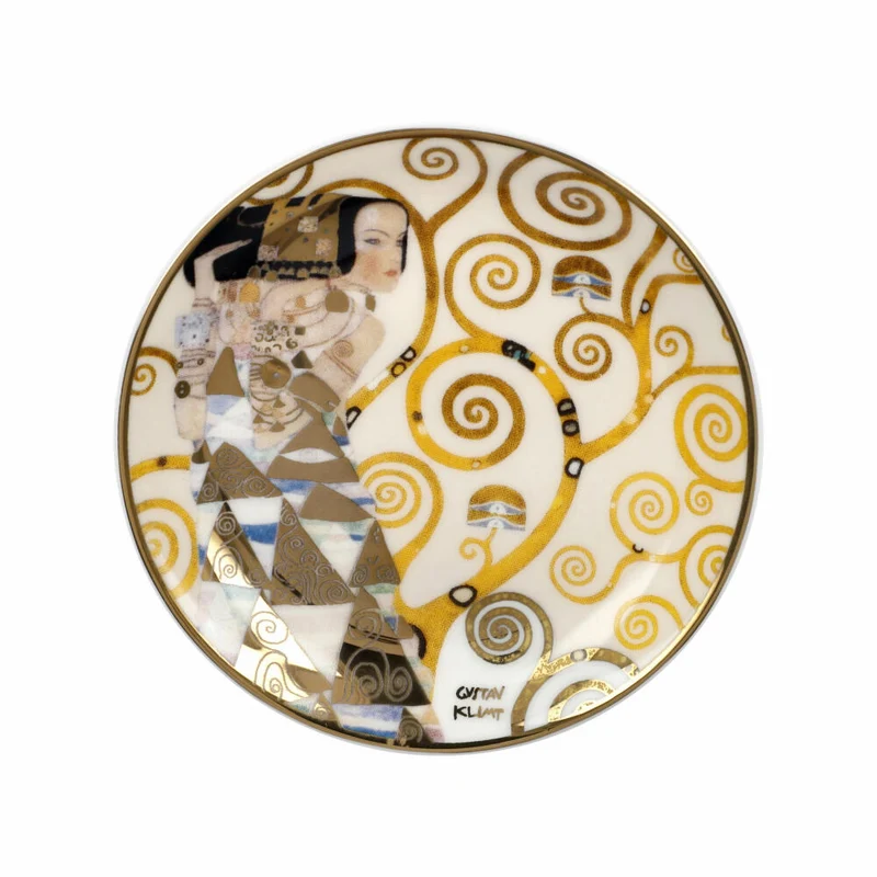 Goebel Miniteller Gustav Klimt - Die Erwartung, Dekoteller, Teller, Artis Orbis, Fine Bone China, Bunt, 10 cm, 67063071