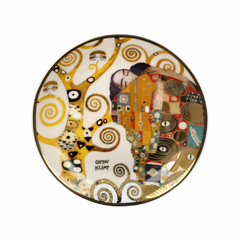 Goebel Miniteller Gustav Klimt - Die Erfüllung, Dekoteller, Teller, Artis Orbis, Fine Bone China, Bunt, 10 cm, 67063081